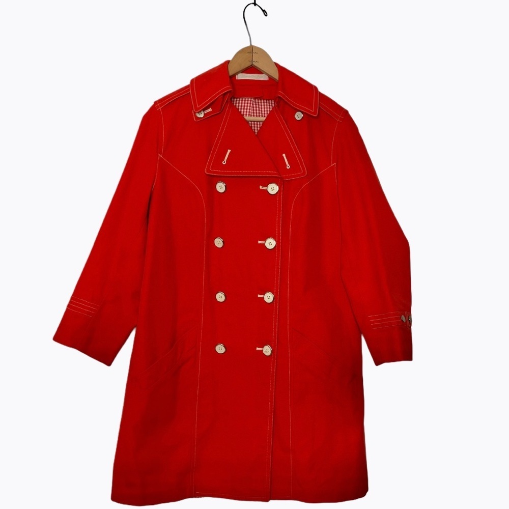 Misty Harbor | Vintage Orange Trench Coat